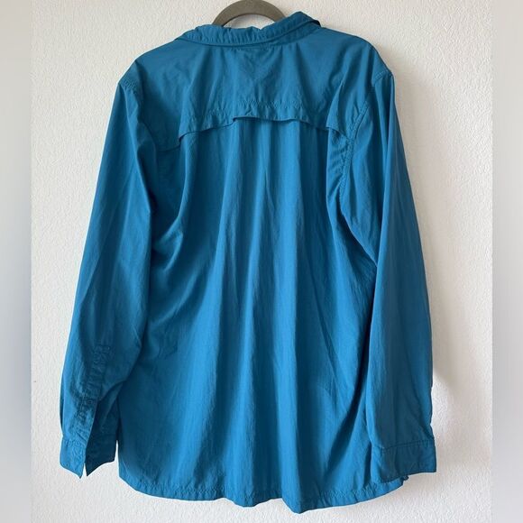 The North Face Men’s XL Teal Blue Button-Up Lightweight Fishing Hiking Shirt - Picture 5 of 9